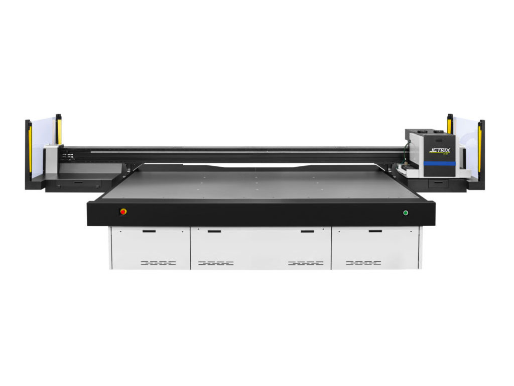 JETRIX LXi6/LXi7 printers have 2.5m x 1.3m and 2.5m x 3.0m wide flatbeds